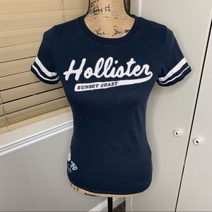 Hollister Rag Logo Patch Jersey T-Shirt